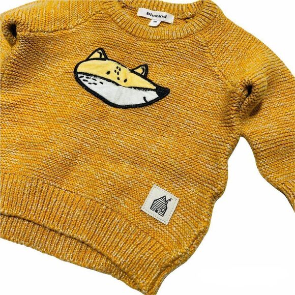𝅺blumind Mustard Yellow Little Fox Sweater - Picture 2 of 3